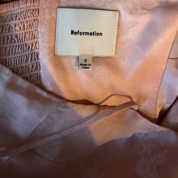 Reformation Frankie Dress in Powder Pink - Picture 9 of 11